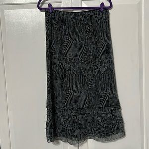 Cato Tiered Ruffle Polka Dot Skirt